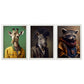 Nacnic Human Animal Giraffe RacCon Zebra. Estampados de arte de pared estético para el diseño de dormitorio o sala de estar-Artwork-Nacnic-A4-Marco Blanco-Nacnic Estudio SL