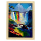 Nacnic Iguazu Falls Misiones Provincia Argentina Paintin. Estampados de arte de pared estético para el diseño de dormitorio o sala de estar.-Artwork-Nacnic-A4-Marco Madera clara-Nacnic Estudio SL
