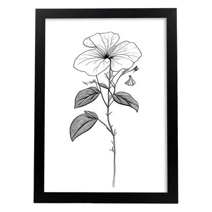 Lámina Nacnic Impatiens Arte Minimalista Lineal_2