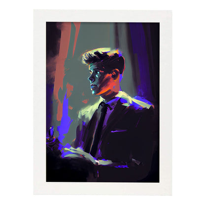 Nacnic John F. Kennedy Speaking Pixar Style Dynamic Figura.-Artwork-Nacnic-A3-Marco Blanco-Nacnic Estudio SL