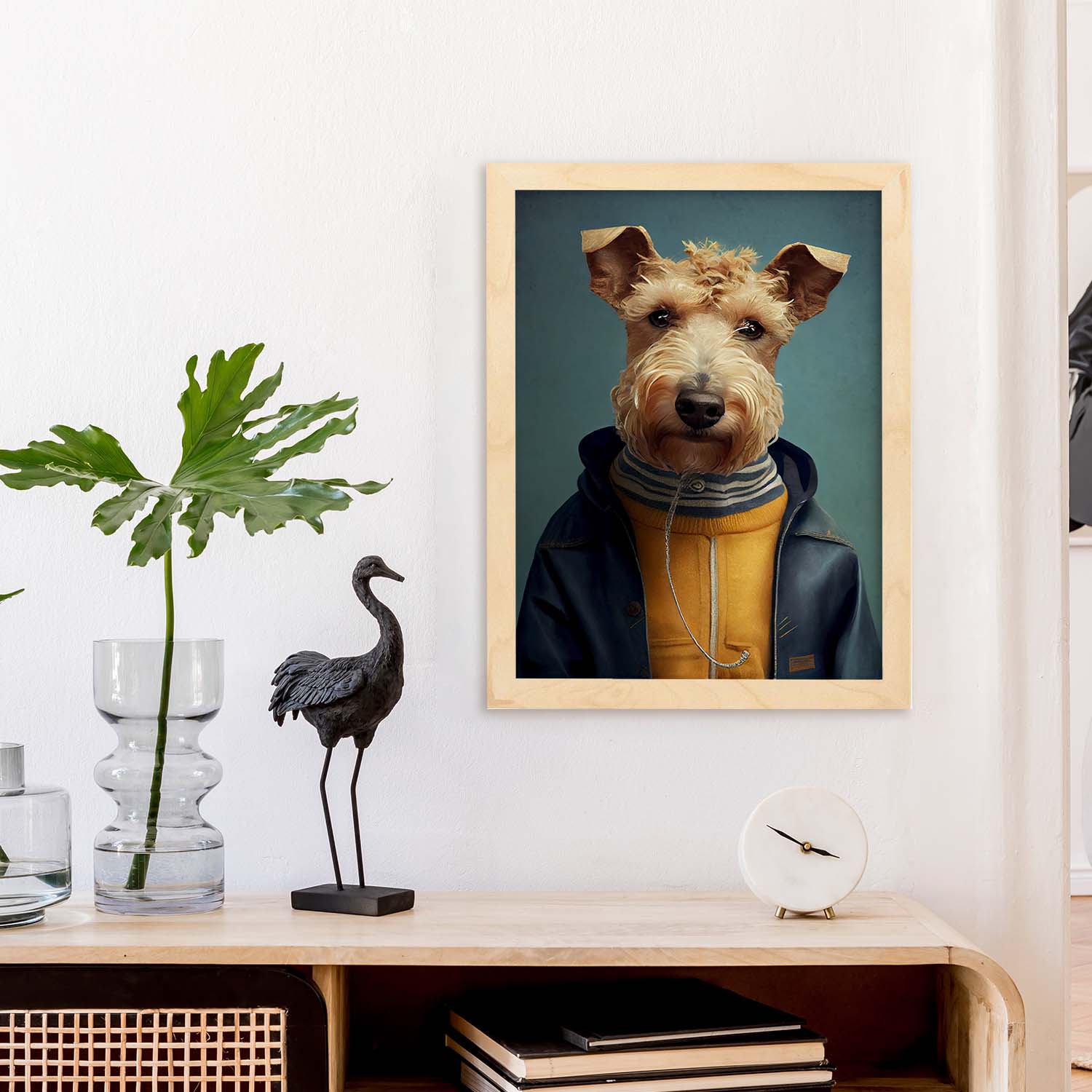 Nacnic Lakeland Terrier disfrazado de humanos. Estampados de arte de pared estético para el diseño de dormitorio o sala de estar.-Artwork-Nacnic-Nacnic Estudio SL