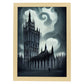 Nacnic Lámina Abadía de Westminster Decidido al estilo de T. Burton. Ilustraciones de monumentos, ciudades, paises inspiradas en arte gótico y oscuro. Diseño y Decoración de Interiores.-Artwork-Nacnic-A4-Marco Madera clara-Nacnic Estudio SL