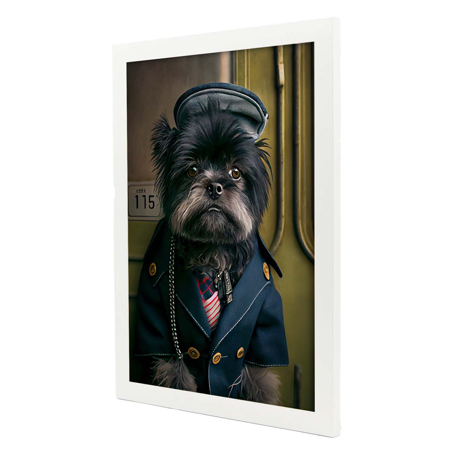 Nacnic Lámina Affenpinscher Encantador en estilo Fotografía a todo color. Divertidas ilustraciones realistas de animales con ropa humana. Diseño y Decoración de Interiores.-Artwork-Nacnic-Nacnic Estudio SL