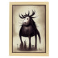 Nacnic Lámina Alce Cooperativo estilo T. Burton. Ilustraciones y pósters de animales inspirados en el arte gótico y oscuro de Burton. Diseño y Decoración de Interiores.-Artwork-Nacnic-A4-Marco Madera clara-Nacnic Estudio SL