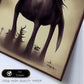 Nacnic Lámina Alce Cooperativo estilo T. Burton. Ilustraciones y pósters de animales inspirados en el arte gótico y oscuro de Burton. Diseño y Decoración de Interiores.-Artwork-Nacnic-Nacnic Estudio SL