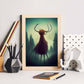 Nacnic Lámina Alce Creativo estilo T. Burton. Ilustraciones y pósters de animales inspirados en el arte gótico y oscuro de Burton. Diseño y Decoración de Interiores.-Artwork-Nacnic-Nacnic Estudio SL