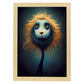 Nacnic Lámina Árbol léon Valiente estilo T. Burton. Ilustraciones y pósters de animales inspirados en el arte gótico y oscuro de Burton. Diseño y Decoración de Interiores.-Artwork-Nacnic-A4-Marco Madera clara-Nacnic Estudio SL