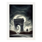 Nacnic Lámina Arco del triunfo Generoso al estilo de T. Burton. Ilustraciones de monumentos, ciudades, paises inspiradas en arte gótico y oscuro. Diseño y Decoración de Interiores.-Artwork-Nacnic-A4-Marco Blanco-Nacnic Estudio SL