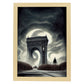 Nacnic Lámina Arco del triunfo Generoso al estilo de T. Burton. Ilustraciones de monumentos, ciudades, paises inspiradas en arte gótico y oscuro. Diseño y Decoración de Interiores.-Artwork-Nacnic-A4-Marco Madera clara-Nacnic Estudio SL