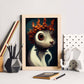Nacnic Lámina Ardilla Compasivo estilo T. Burton. Ilustraciones y pósters de animales inspirados en el arte gótico y oscuro de Burton. Diseño y Decoración de Interiores.-Artwork-Nacnic-Nacnic Estudio SL