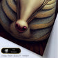 Nacnic Lámina Armadillo Audaz estilo T. Burton. Ilustraciones y pósters de animales inspirados en el arte gótico y oscuro de Burton. Diseño y Decoración de Interiores.-Artwork-Nacnic-Nacnic Estudio SL