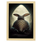 Nacnic Lámina Armadillo Generoso estilo T. Burton. Ilustraciones y pósters de animales inspirados en el arte gótico y oscuro de Burton. Diseño y Decoración de Interiores.-Artwork-Nacnic-A4-Marco Madera clara-Nacnic Estudio SL