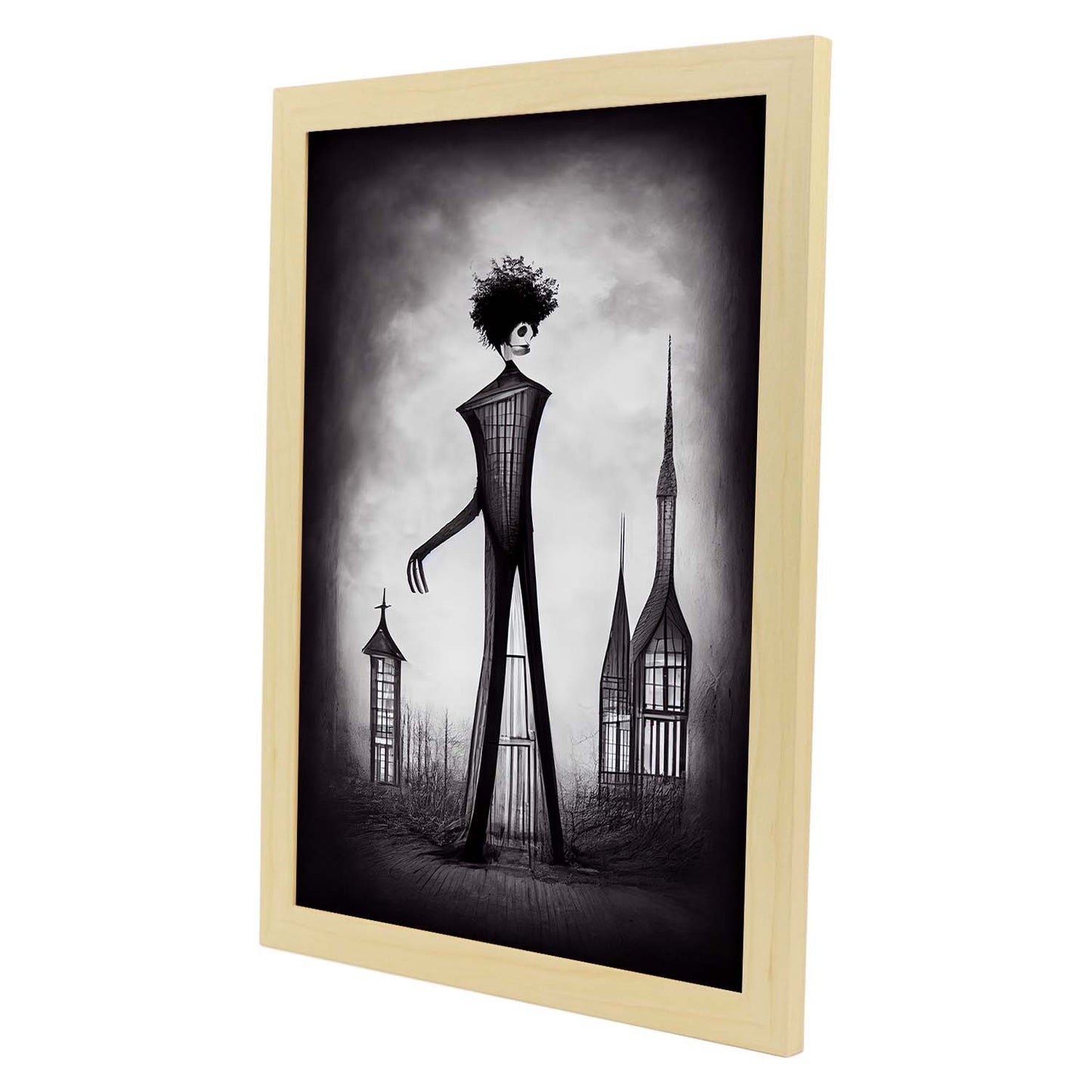 Nacnic Lámina Arquitecto Racional al estilo de T. Burton. Ilustraciones de profesiones y oficios inspiradas en arte gótico y oscuro. Diseño y Decoración de Interiores.-Artwork-Nacnic-Nacnic Estudio SL