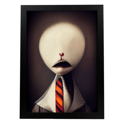 Nacnic Lámina Asesor Práctico al estilo de T. Burton. Ilustraciones de profesiones y oficios inspiradas en arte gótico y oscuro. Diseño y Decoración de Interiores.-Artwork-Nacnic-A4-Sin marco-Nacnic Estudio SL
