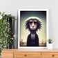 Nacnic Lámina Babuino Sociable estilo T. Burton. Ilustraciones y pósters de animales inspirados en el arte gótico y oscuro de Burton. Diseño y Decoración de Interiores.-Artwork-Nacnic-Nacnic Estudio SL