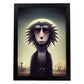 Nacnic Lámina Babuino Sociable estilo T. Burton. Ilustraciones y pósters de animales inspirados en el arte gótico y oscuro de Burton. Diseño y Decoración de Interiores.-Artwork-Nacnic-A4-Sin marco-Nacnic Estudio SL