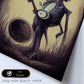 Nacnic Lámina Banjo humano Generoso al estilo de T. Burton. Ilustraciones de escenas y lugares inspiradas en arte gótico y oscuro. Diseño y Decoración de Interiores.-Artwork-Nacnic-Nacnic Estudio SL