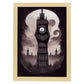 Nacnic Lámina Big Ben Empático al estilo de T. Burton. Ilustraciones de monumentos, ciudades, paises inspiradas en arte gótico y oscuro. Diseño y Decoración de Interiores.-Artwork-Nacnic-A4-Marco Madera clara-Nacnic Estudio SL