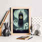 Nacnic Lámina Big Ben Energético al estilo de T. Burton. Ilustraciones de monumentos, ciudades, paises inspiradas en arte gótico y oscuro. Diseño y Decoración de Interiores.-Artwork-Nacnic-Nacnic Estudio SL