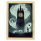 Nacnic Lámina Big Ben Energético al estilo de T. Burton. Ilustraciones de monumentos, ciudades, paises inspiradas en arte gótico y oscuro. Diseño y Decoración de Interiores.-Artwork-Nacnic-A4-Marco Madera clara-Nacnic Estudio SL