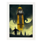 Nacnic Lámina Big Ben Generoso al estilo de T. Burton. Ilustraciones de monumentos, ciudades, paises inspiradas en arte gótico y oscuro. Diseño y Decoración de Interiores.-Artwork-Nacnic-A4-Marco Blanco-Nacnic Estudio SL