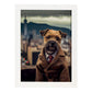 Nacnic Lámina Border Terrier Tolerante en estilo Fotografía a todo color. Divertidas ilustraciones realistas de animales con ropa humana. Diseño y Decoración de Interiores.-Artwork-Nacnic-A4-Marco Blanco-Nacnic Estudio SL