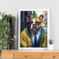 Nacnic Lámina Bulldog de amarillo Compasivo en estilo Fotografía a todo color. Divertidas ilustraciones realistas de animales con ropa humana. Diseño y Decoración de Interiores.-Artwork-Nacnic-Nacnic Estudio SL