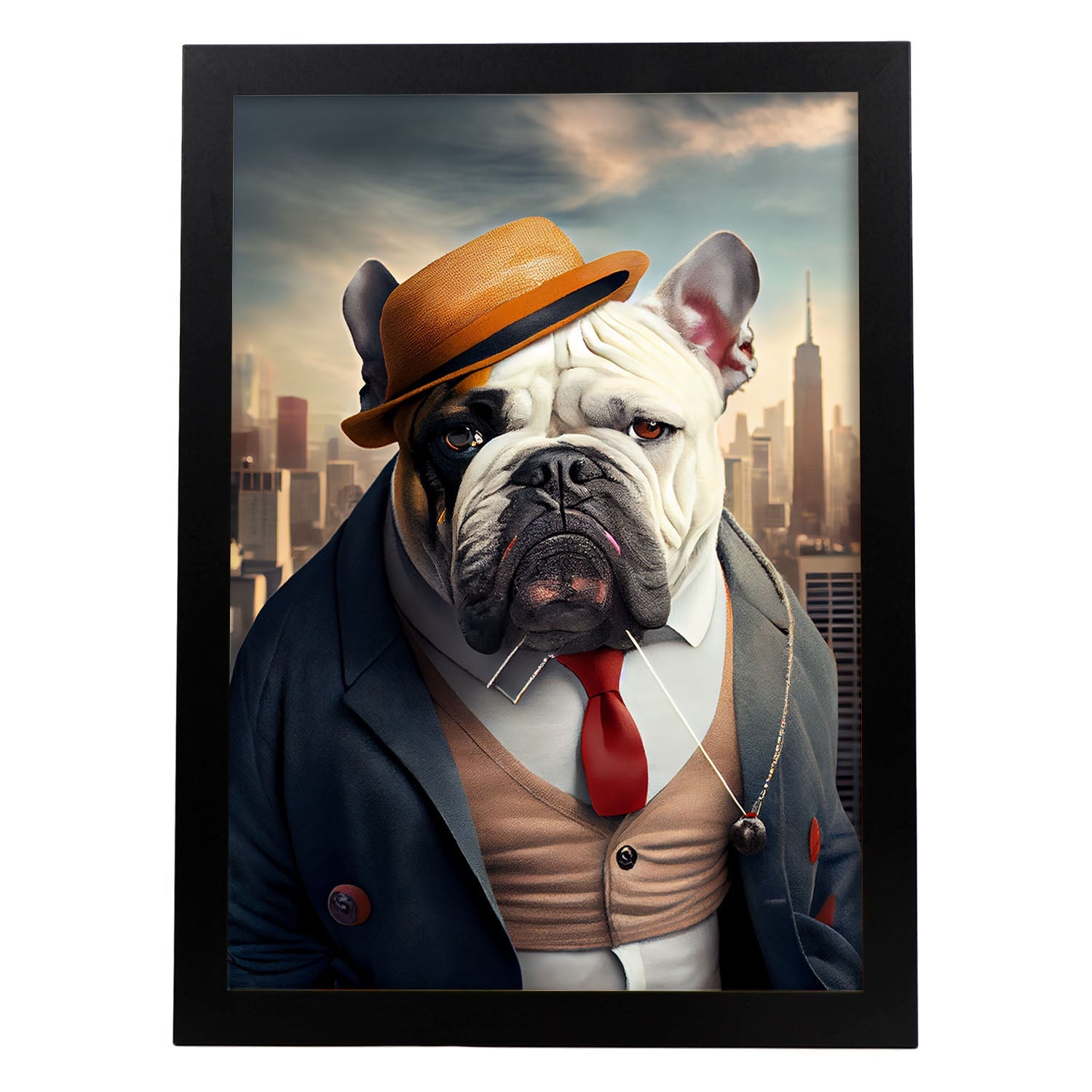 Nacnic L mina Bulldog ingl s Cari oso en estilo Fotograf a a todo