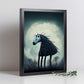 Nacnic Lámina Caballo Amistoso estilo T. Burton. Ilustraciones y pósters de animales inspirados en el arte gótico y oscuro de Burton. Diseño y Decoración de Interiores.-Artwork-Nacnic-Nacnic Estudio SL