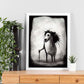 Nacnic Lámina Caballo Cooperativo estilo T. Burton. Ilustraciones y pósters de animales inspirados en el arte gótico y oscuro de Burton. Diseño y Decoración de Interiores.-Artwork-Nacnic-Nacnic Estudio SL