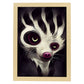 Nacnic Lámina Cara Civeta Responsable estilo T. Burton. Ilustraciones y pósters de animales inspirados en el arte gótico y oscuro de Burton. Diseño y Decoración de Interiores.-Artwork-Nacnic-A4-Marco Madera clara-Nacnic Estudio SL