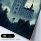 Nacnic Lámina Castillo Neuschwanstein Imaginativo al estilo de T. Burton. Ilustraciones de monumentos, ciudades, paises inspiradas en arte gótico y oscuro. Diseño y Decoración de Interiores.-Artwork-Nacnic-Nacnic Estudio SL