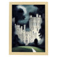 Nacnic Lámina Castillo Windsor de noche Confiado al estilo de T. Burton. Ilustraciones de monumentos, ciudades, paises inspiradas en arte gótico y oscuro. Diseño y Decoración de Interiores.-Artwork-Nacnic-A4-Marco Madera clara-Nacnic Estudio SL