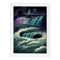 Nacnic Lámina Cataratas Niagara Imaginativo al estilo de T. Burton. Ilustraciones de monumentos, ciudades, paises inspiradas en arte gótico y oscuro. Diseño y Decoración de Interiores.-Artwork-Nacnic-A4-Marco Blanco-Nacnic Estudio SL