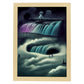 Nacnic Lámina Cataratas Niagara Imaginativo al estilo de T. Burton. Ilustraciones de monumentos, ciudades, paises inspiradas en arte gótico y oscuro. Diseño y Decoración de Interiores.-Artwork-Nacnic-A4-Marco Madera clara-Nacnic Estudio SL