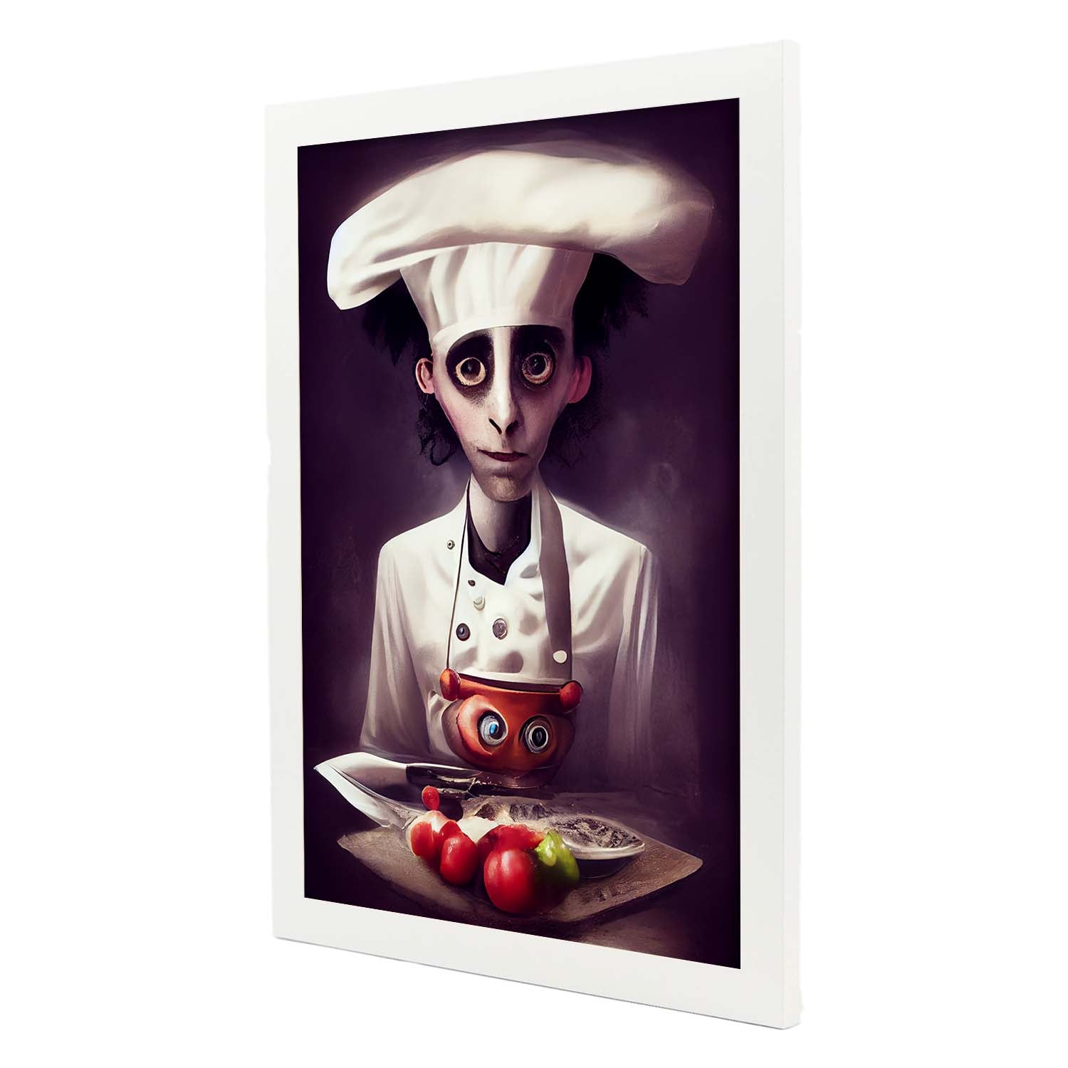 Nacnic Lámina Chef Compasivo al estilo de T. Burton. Ilustraciones de profesiones y oficios inspiradas en arte gótico y oscuro. Diseño y Decoración de Interiores.-Artwork-Nacnic-Nacnic Estudio SL