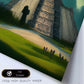 Nacnic Lámina Chichen Itza 1 Amistoso al estilo de T. Burton. Ilustraciones de monumentos, ciudades, paises inspiradas en arte gótico y oscuro. Diseño y Decoración de Interiores.-Artwork-Nacnic-Nacnic Estudio SL
