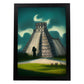 Nacnic Lámina Chichen Itza 1 Amistoso al estilo de T. Burton. Ilustraciones de monumentos, ciudades, paises inspiradas en arte gótico y oscuro. Diseño y Decoración de Interiores.-Artwork-Nacnic-A4-Sin marco-Nacnic Estudio SL