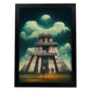 Nacnic Lámina Chichen Itza Creativo al estilo de T. Burton. Ilustraciones de monumentos, ciudades, paises inspiradas en arte gótico y oscuro. Diseño y Decoración de Interiores.-Artwork-Nacnic-A4-Sin marco-Nacnic Estudio SL