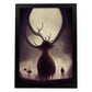Nacnic Lámina Ciervo Responsable estilo T. Burton. Ilustraciones y pósters de animales inspirados en el arte gótico y oscuro de Burton. Diseño y Decoración de Interiores.-Artwork-Nacnic-A4-Sin marco-Nacnic Estudio SL