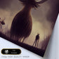 Nacnic Lámina Ciervo Responsable estilo T. Burton. Ilustraciones y pósters de animales inspirados en el arte gótico y oscuro de Burton. Diseño y Decoración de Interiores.-Artwork-Nacnic-Nacnic Estudio SL