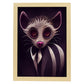 Nacnic Lámina Civeta Imaginativo estilo T. Burton. Ilustraciones y pósters de animales inspirados en el arte gótico y oscuro de Burton. Diseño y Decoración de Interiores.-Artwork-Nacnic-A4-Marco Madera clara-Nacnic Estudio SL