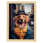 Nacnic Lámina Cocker spaniel Responsable en estilo Fotografía a todo color. Divertidas ilustraciones realistas de animales con ropa humana. Diseño y Decoración de Interiores.-Artwork-Nacnic-A4-Marco Madera clara-Nacnic Estudio SL