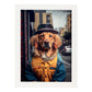 Nacnic Lámina Cocker spaniel Responsable en estilo Fotografía a todo color. Divertidas ilustraciones realistas de animales con ropa humana. Diseño y Decoración de Interiores.-Artwork-Nacnic-A4-Marco Blanco-Nacnic Estudio SL