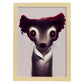Nacnic Lámina Comadreja Tolerante estilo T. Burton. Ilustraciones y pósters de animales inspirados en el arte gótico y oscuro de Burton. Diseño y Decoración de Interiores.-Artwork-Nacnic-A4-Marco Madera clara-Nacnic Estudio SL