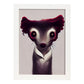Nacnic Lámina Comadreja Tolerante estilo T. Burton. Ilustraciones y pósters de animales inspirados en el arte gótico y oscuro de Burton. Diseño y Decoración de Interiores.-Artwork-Nacnic-A4-Marco Blanco-Nacnic Estudio SL