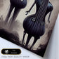 Nacnic Lámina Contrabajo Paciente al estilo de T. Burton. Ilustraciones de escenas y lugares inspiradas en arte gótico y oscuro. Diseño y Decoración de Interiores.-Artwork-Nacnic-Nacnic Estudio SL