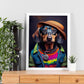 Nacnic Lámina Dachshund Compasivo en estilo Fotografía a todo color. Divertidas ilustraciones realistas de animales con ropa humana. Diseño y Decoración de Interiores.-Artwork-Nacnic-Nacnic Estudio SL