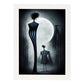 Nacnic Lámina Diseñador Generoso al estilo de T. Burton. Ilustraciones de profesiones y oficios inspiradas en arte gótico y oscuro. Diseño y Decoración de Interiores.-Artwork-Nacnic-A4-Marco Blanco-Nacnic Estudio SL
