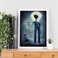 Nacnic Lámina Electricista Empático al estilo de T. Burton. Ilustraciones de profesiones y oficios inspiradas en arte gótico y oscuro. Diseño y Decoración de Interiores.-Artwork-Nacnic-Nacnic Estudio SL